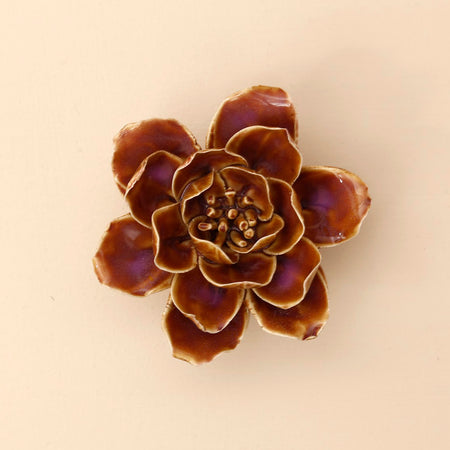 Ceramic Flower / Caramel Violet