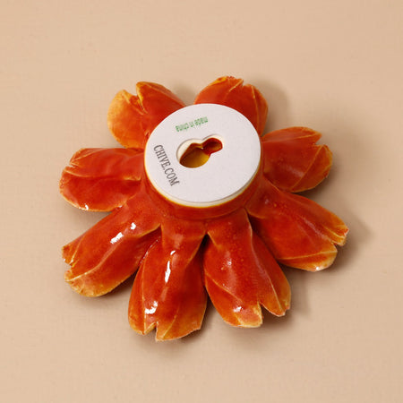 Ceramic Flower / Orange Paris Daisy