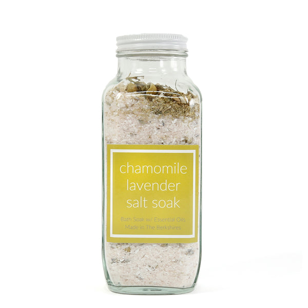 Essential Oil Bath Salt Soak Bottle / Chamomile Lavender