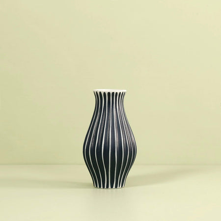 Chamon Medium Porcelain Vase / Blue Channels