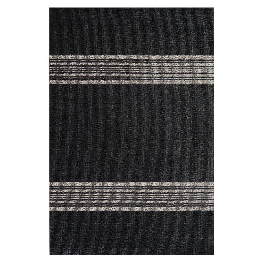 Chilewich Shag Rugs / Relay Stripe / Coal
