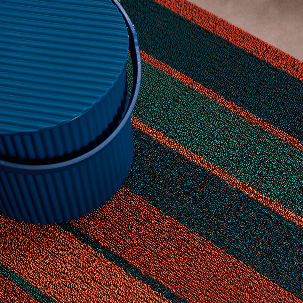 Chilewich Shag Rugs / Bolt Stripe / Raspberry