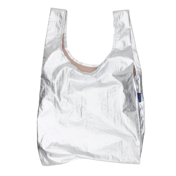 Baggu Standard Grocery Bag / Metallic Chrome