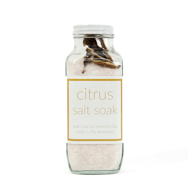 Essential Oil Bath Salt Soak Bottle / Citrus