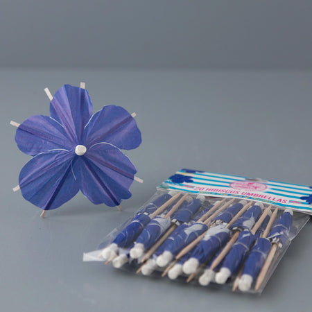 Cocktail Umbrella / Hibiscus Dark Blue