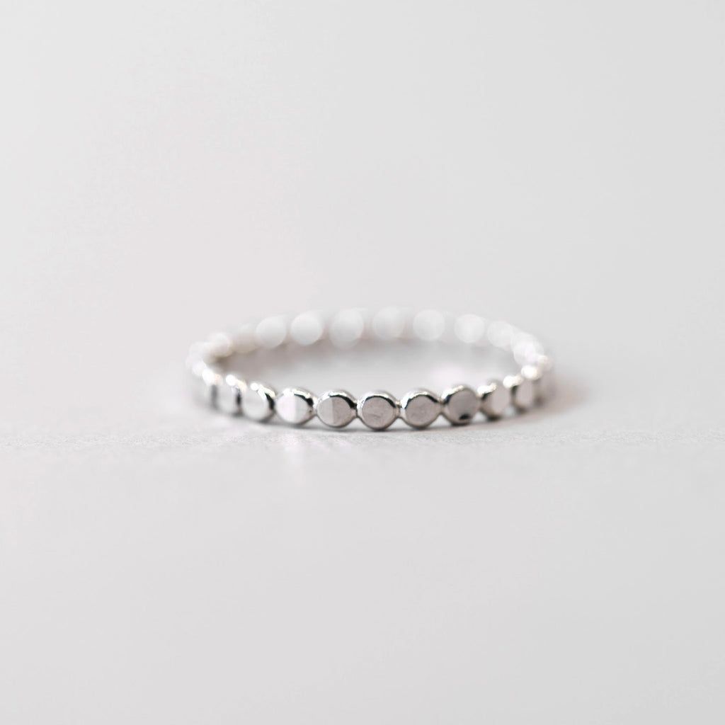 Coin Disc Sterling Stacking Ring