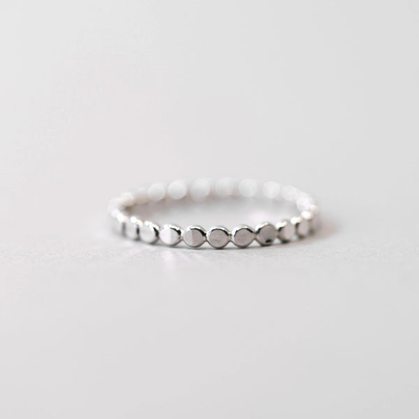 Coin Disc Sterling Stacking Ring