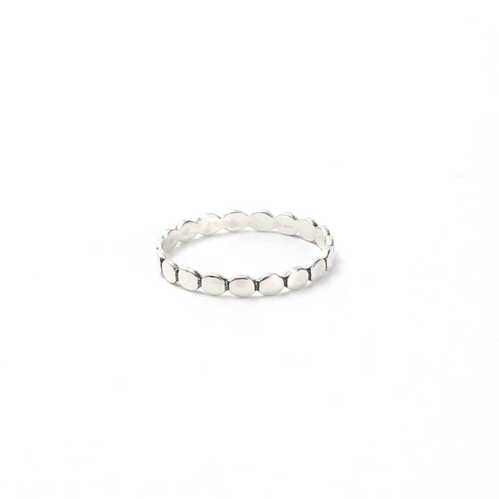 Coin Disc Sterling Stacking Ring
