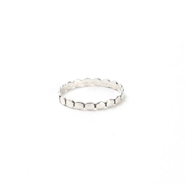 Coin Disc Sterling Stacking Ring