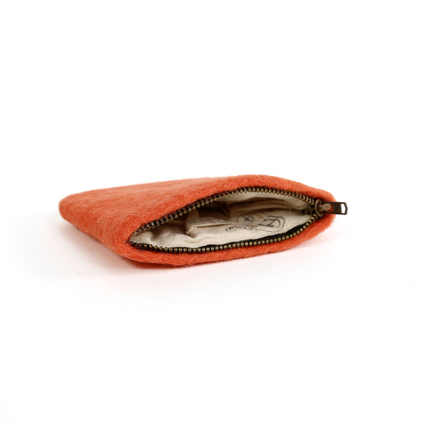 Wool Coin Pouch / Poppy