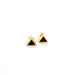 Geometric Gold Stud Earring / Black Triangle