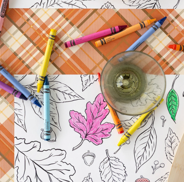 Paper Placemat Pack / Coloring Leaves