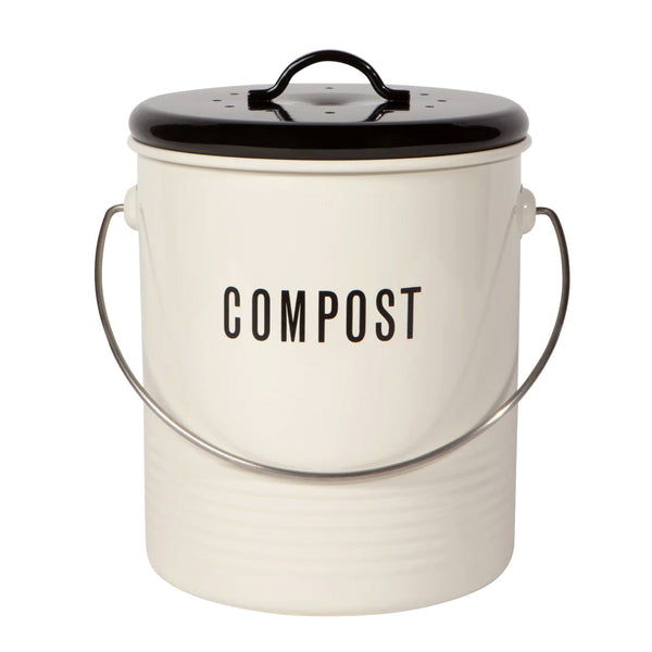 Compost Bin / Vintage Ivory