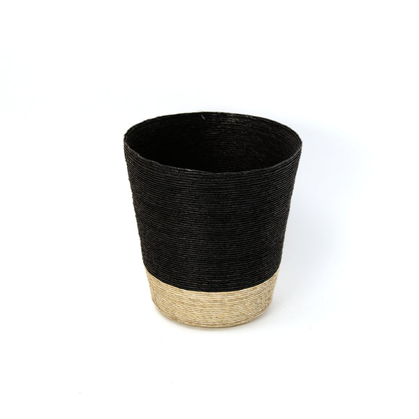 Makaua Palm Leaf Conical Basket / Carbon