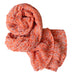 Block Print Cotton Scarf / Sunburst Coral