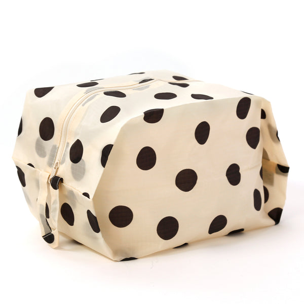 Baggu 3D Large Zip Pouch / Cream Dots