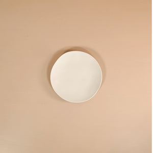 Organic Cream Melamine Appetizer Plate