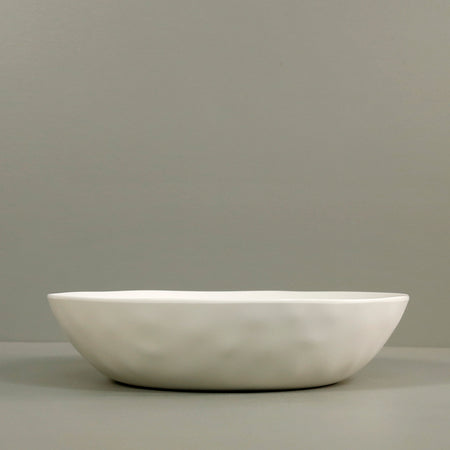 Organic Cream Melamine Low Bowl