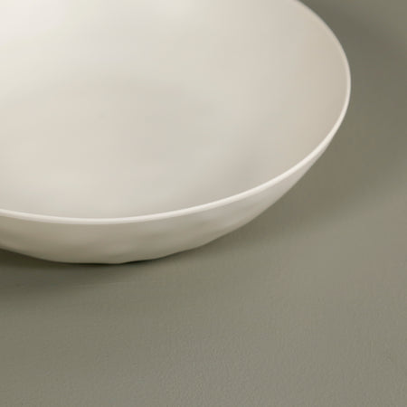 Organic Cream Melamine Low Bowl