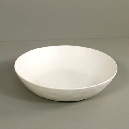 Organic Cream Melamine Low Bowl