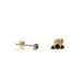 Crescent Gold Earrings / Black Tourmaline