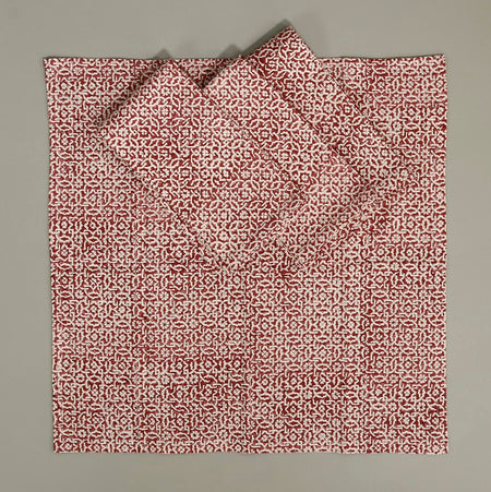 Crimson Valley Handwoven Cotton Napkins / Set of 4