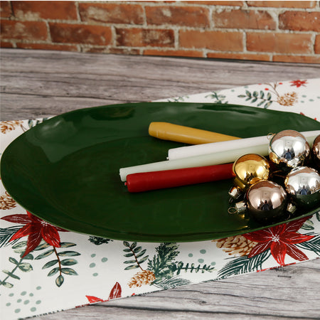 Davistudio Large Oval Platter / Forest Green