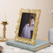 Decorative Leaf Picture Frame / Gold / 5" x 7"
