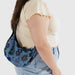 Baggu Small Crescent Bag / Digital Denim Birds