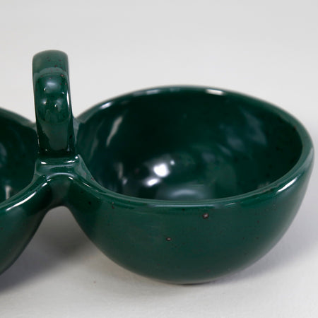 Desmond Double Sauce Bowl / Dark Green