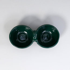 Desmond Double Sauce Bowl / Dark Green