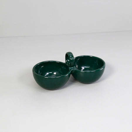 Desmond Double Sauce Bowl / Dark Green