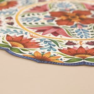 Die-Cut Fiesta Floral Paper Placemat