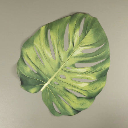 Die-Cut Monstera Leaf Paper Placemat