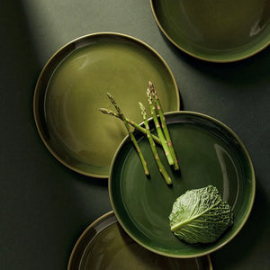 Edan Flat Dinner Plate / Green