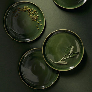 Edan Flat Salad Plate / Green