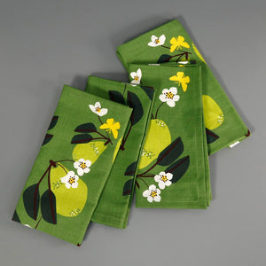 Elizabeth Grubaugh 4pc Napkin Set / Pears