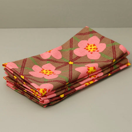 Elizabeth Grubaugh 4pc Napkin Set / Punch