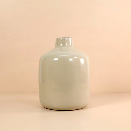 Enameled Vase / Taupe Tall