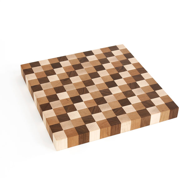 End Grain Cutting Board / Dark Woods