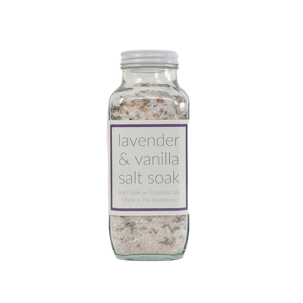 Essential Oil Bath Salt Soak Bottle / Lavender Vanilla