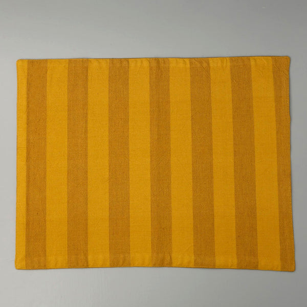 Essential Striped Placemat / Mustard Bronze