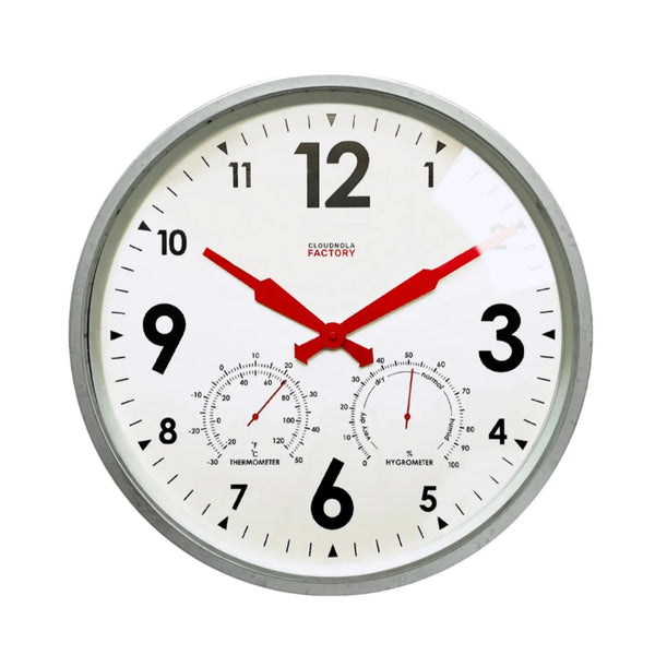 Factory Outdoor Wall Clock / Zinc