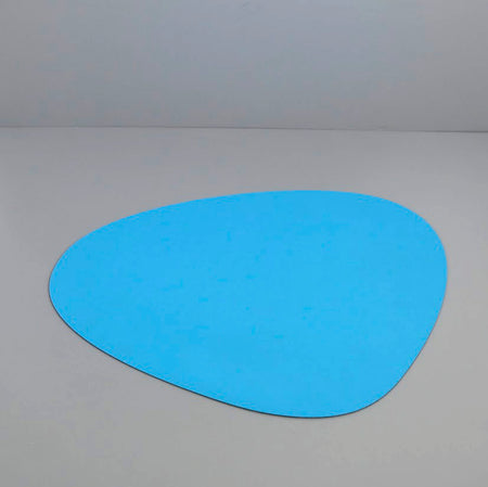 Faux Leather Stone Placemats /  Turquoise