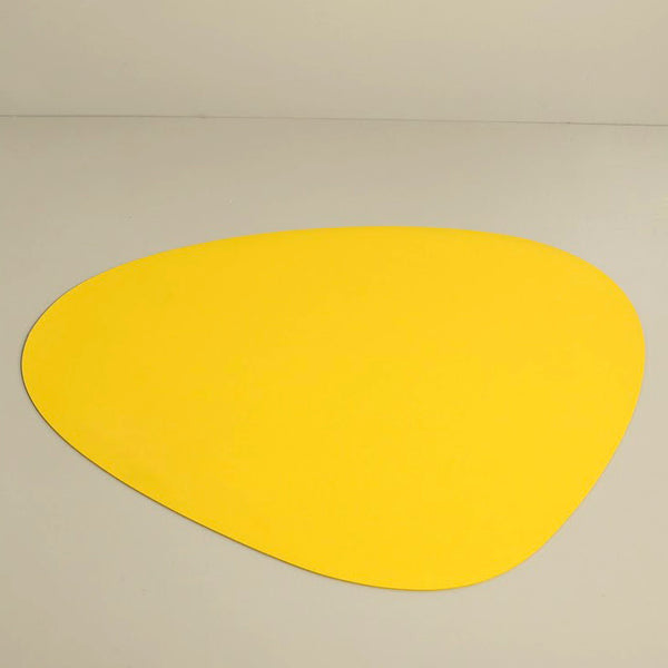 Faux Leather Stone Placemats / Yellow