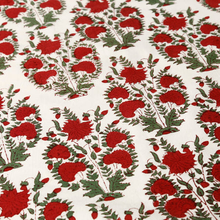 Festive Garden Block Print Tablecloth