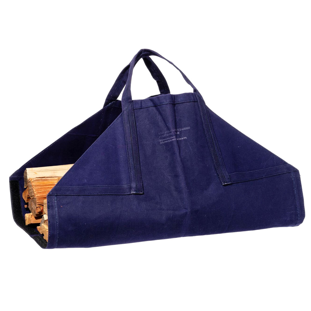 Canvas Foraging / Log Carrier Bag / Navy Blue