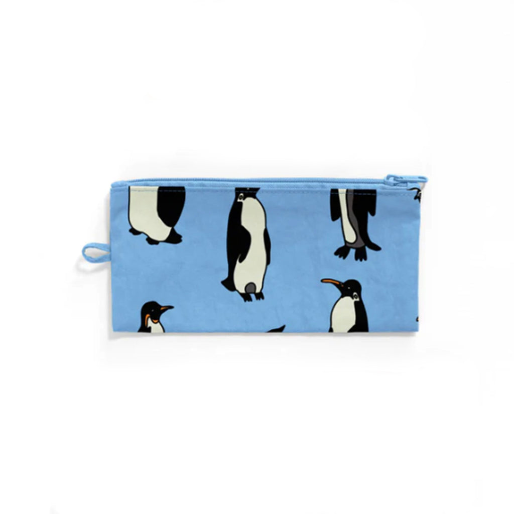 Baggu Flat Medium Zip Pouch / Penguins