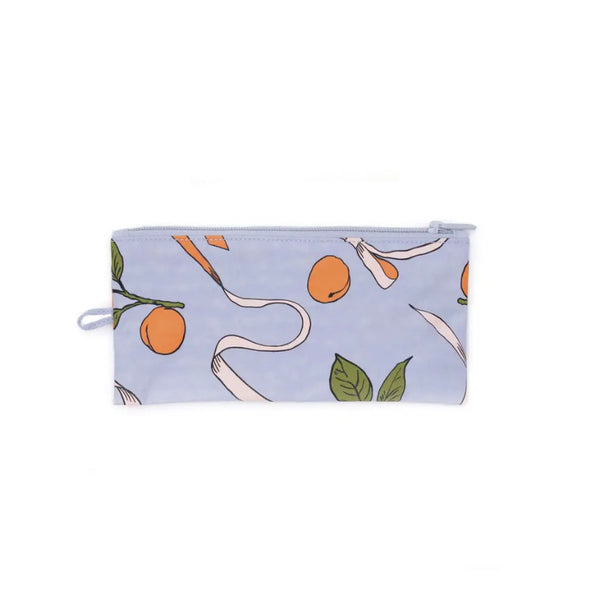 Baggu Flat Medium Zip Pouch / Get Ready With Me / Light Blue