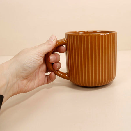 Fluted Mug / Cognac